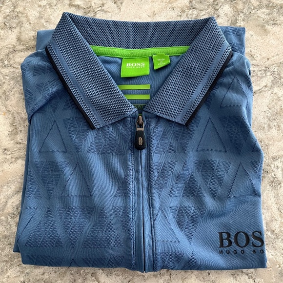 Hugo Boss zip Up Golf Shirt - Picture 1 of 3